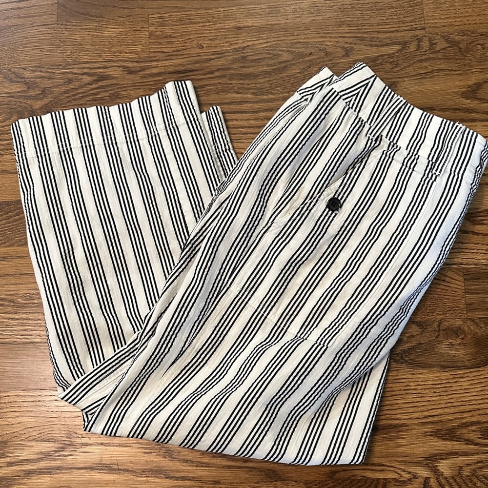 Jones New York Sport Blue and White Striped Pants